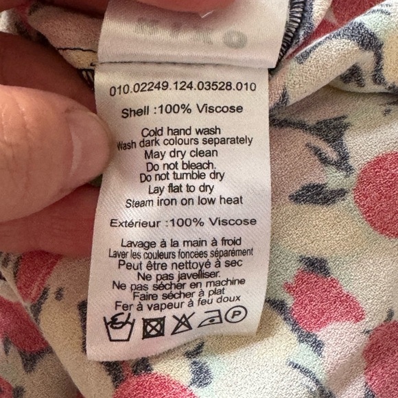 Rixo Floral Button-Up Blouse Anthropologie size S - Picture 6 of 6